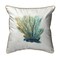 Betsy Drake Blue Coral Extra Large 22 X 22 Indoor / Outdoor White Pillow